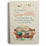 Any Day With My Grandchildren In My Arms Is A Very Good Day Framed Canvas Prints - Unframed Poster - Wall Art