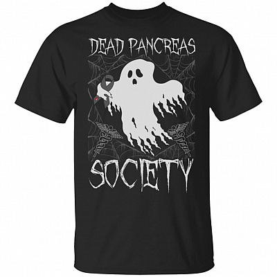 Funny Diabetic Dead Pancreas Fun Halloween Custom TT-Shirt - Diabetic Awareness Halloween Ghost Tee Shirt