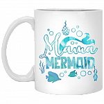 Mama Mer-maid Ceramic Coffee Mug - Water Bottle - Color Changing Mug