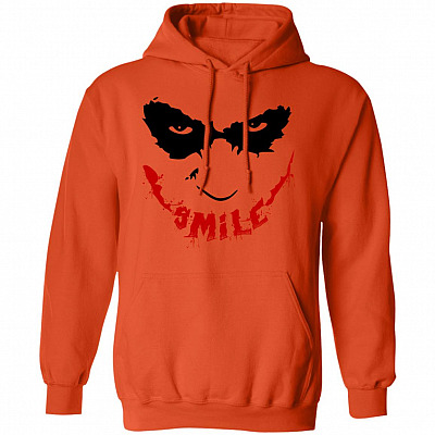 Fun Smile Creepy Joke Scary Horror Face Halloween Custom Hoodie Sweatshirt Long Sleeve Shirt