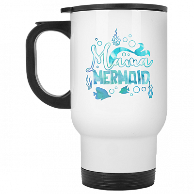 14 oz. White Travel Mug