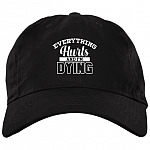 Everything Hurts And I'm Dying Twill Cap - High-Profile Snapback Hat - Trucker Hat