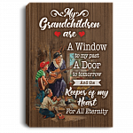 My Grandchildren Are A Window To My Past Gallery Wrapped Framed Canvas Prints - Unframed Poster - Home Decor Wall Art
