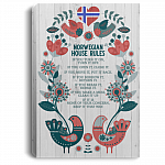 Norwegian House Rules If You Make A Mess Clean It Of Framed Canvas - Unframed Poster - Home Decor Wall Art