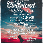 My Gorgeous Girlfriend You're The One That I Love And I Cant Let You Go Fleece Blanket-Premium Sherpa Blanket