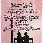 To My Wife Our Home Ain't No Castle Fleece Blanket - Premium Sherpa Blanket - Woven Blanket