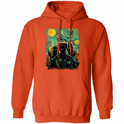 The Starry Hocus Night Pocus Scary Three Witches Halloween Hoodie Sweatshirt Long Sleeve Shirt