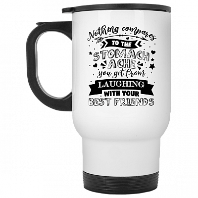 14 oz. White Travel Mug