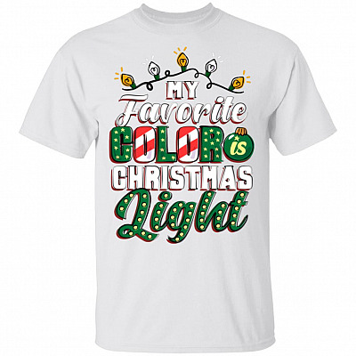 My Favorite Color Is Christmas Light T-shirt - V-neck