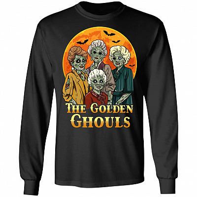 Funny Halloween The Golden Ghouls Long Sleeve Sweatshirt Hoodie