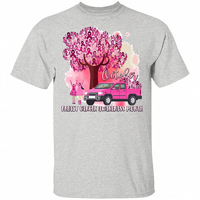 October Breast Cancer Awareness Month T-Shirt - Breast Cancer Shirts For Women