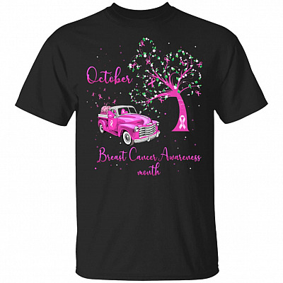 Oct ober Breast Cancer Awareness Month Pink-Pumpkin T-Shirt