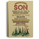 Whenever Life Tries To Knock You Down Just Remember That You Are Braver Framed Canvas Prints-Unframed Poster