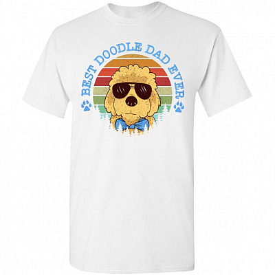 Vintage Best Doodle Dad Ever T-Shirt | Funny Father's Day Gifts Tee