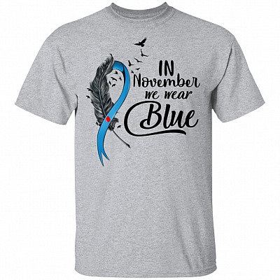 In November We Wear Blue Diabetes Type 1 T-shirt - V-neck