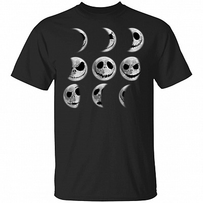Jack Nightmare Before Moon King Faces Reflection Christmas Halloween T-Shirt
