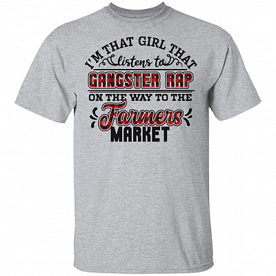 I'm That Girl That Listens to Gangster Rap on the Way to Famers Market Flannel T-Shirt - V-Neck