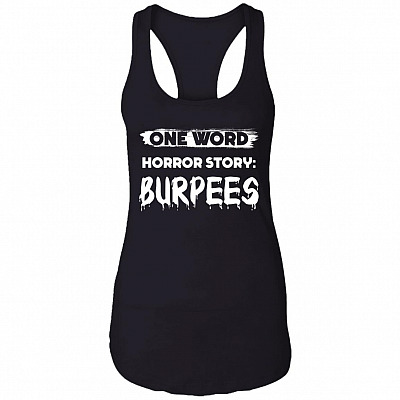 One Word Horror Story Burpees Tank Top - Racerback