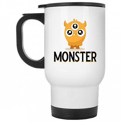 14 oz. White Travel Mug