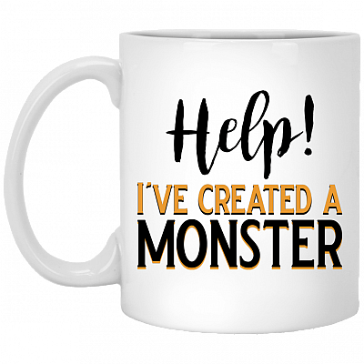 Help I've Created A Monster Ceramic Coffee Mug - Water Bottle - Color Changing Mug