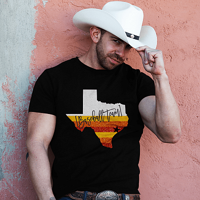 Alternative view of Baseball Team Texas Personalized T-Shirt