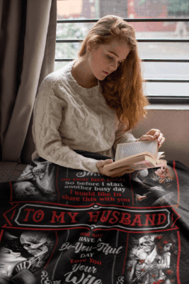 Alternative view of To My Husband I Just Wanted To Help Put A Smile On Your Face Today Fleece Blanket - Premium Sherpa Blanket
