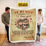 To My Wife Never Forget That I Love You Fleece Blanket - Premium Sherpa Blanket - Wife Gift