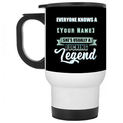 14 oz. White Travel Mug