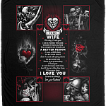 Skull My Only Love The Day I Met You I Found The One My Soul Loves Fleece Blanket - Sherpa Blanket