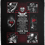 Skull My Only Love The Day I Met You I Found The One My Soul Loves Fleece Blanket - Sherpa Blanket