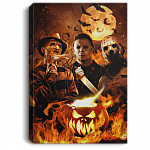 Halloween Horror Movie Michael Freddy Jason Framed Canvas Prints - Unframed Poster - Home Decor Wall Art