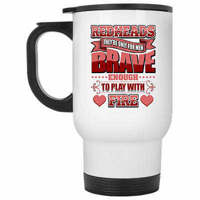 14 oz. White Travel Mug