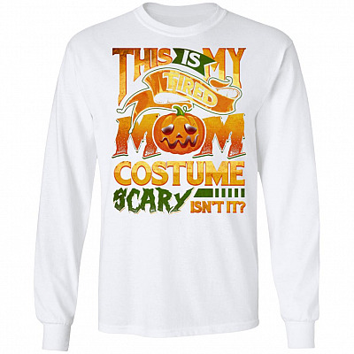 This Is My Tired Mom Costume Scary Isn't It Funny Halloween Hoodie - Sweatshirt - Long Sleeve Shirt