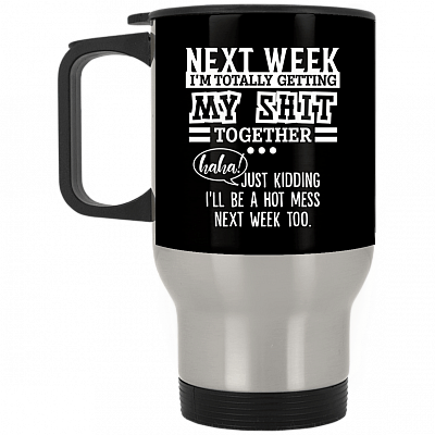 14 oz. Silver Travel Mug