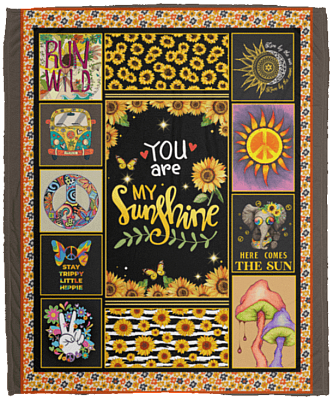 You Are My Sunshine Fleece Blanket - Premium Sherpa Blanket - Woven Blanket