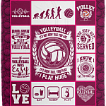 Volleyball It's Not How Tall You Are It's How Tall You Play I Play Huge Fleece Blanket - Sherpa Blanket