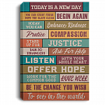 Today Is a New Day You Can Start Fresh Gallery Wrapped Framed Canvas Prints - Unframed Poster