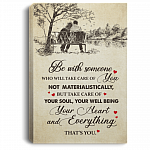 Be With Someone Who Will Take Care Of You But Take Care Of Your Soul Framed Canvas Prints - Unframed Poster