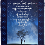 To My Gorgeous Girlfriend You Are The First Thought Of Every Morning Fleece Blanket - Sherpa Blanket