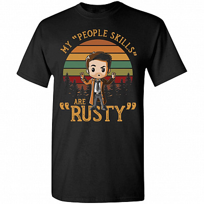 My People Skills are Rusty Vintage Retro Natural T-Shirt