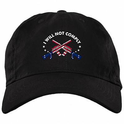 I Will Not Comply Ban Guns Twill Cap - High-Profile Snapback Hat - Trucker Hat