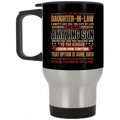 14 oz. Silver Travel Mug