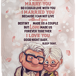 I Didn't Marry You So I Could Live With You I Can't Live Without You Fleece Blanket - Sherpa Blanket