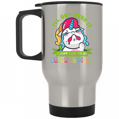 14 oz. Silver Travel Mug