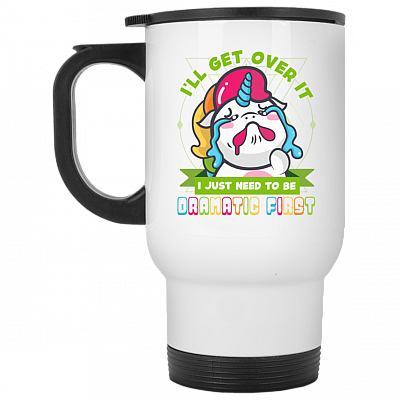 14 oz. White Travel Mug