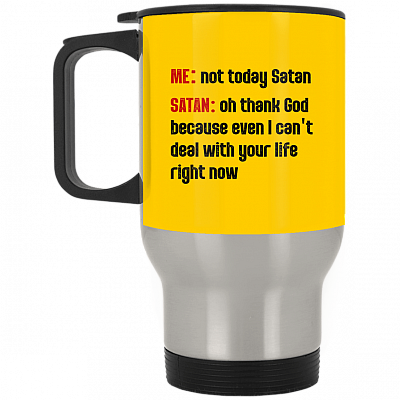 14 oz. Silver Travel Mug