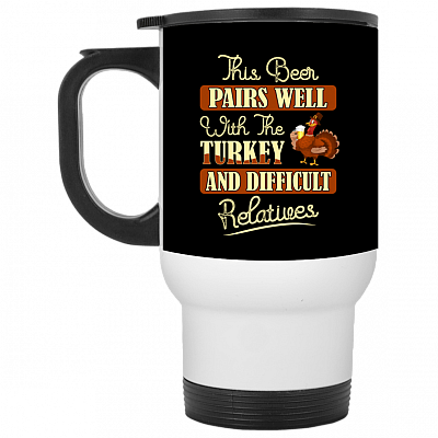 14 oz. White Travel Mug