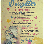 To My Daughter Never Forget How Much I Love You as You Grow Older Fleece Blanket - Premium Sherpa Blanket