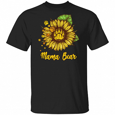 Sunflower Mama Bear Mother's Day Flowers T Shirt