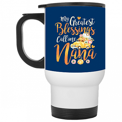 14 oz. White Travel Mug